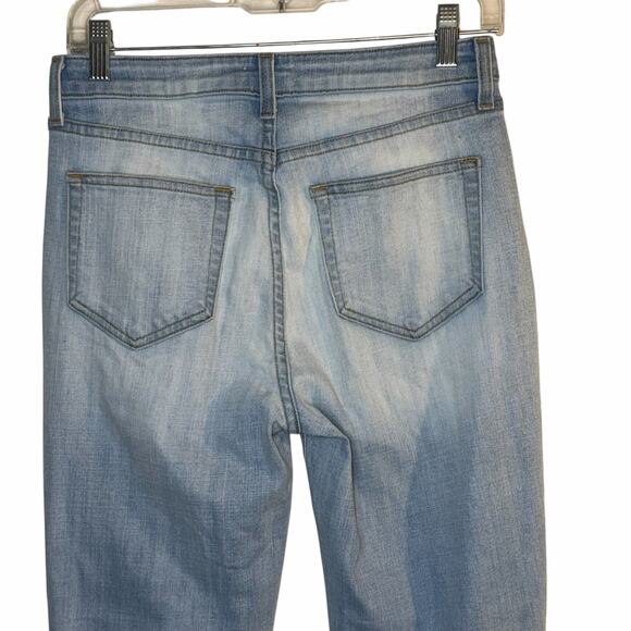 L’AGENCE Margot High Rise Skinny Jeans Women’s Sz 27 Light Wash Raw Hem - Picture 4 of 8